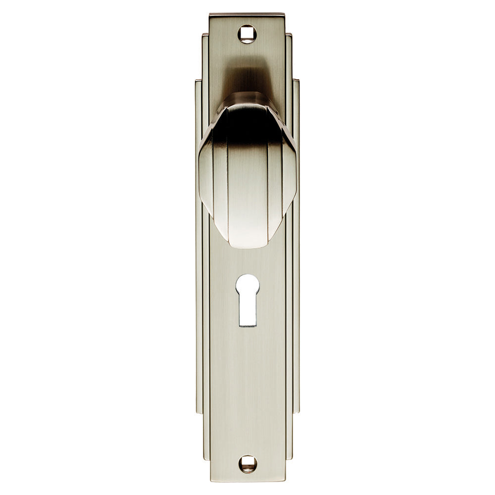 Art Deco Knob on Backplate Unsprung