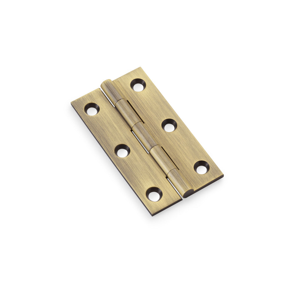 Heavy Pattern Solid Brass Cabinet Butt Hinge - Pair