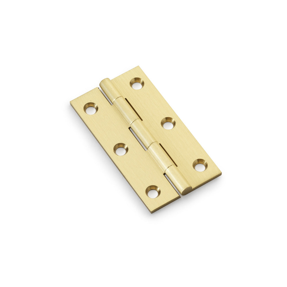 Heavy Pattern Solid Brass Cabinet Butt Hinge - Pair