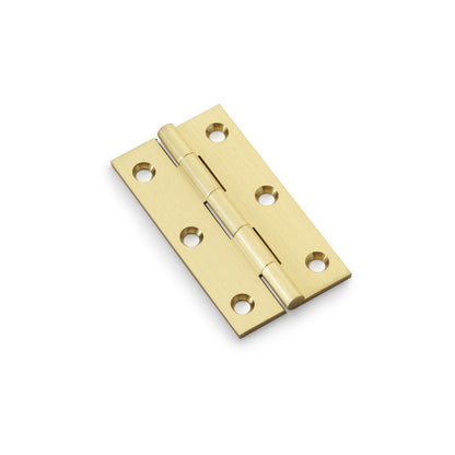 Heavy Pattern Solid Brass Cabinet Butt Hinge - Pair