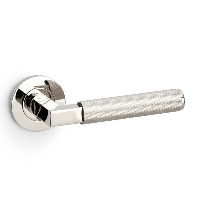 Knurled Hurricane Lever on Round Rose