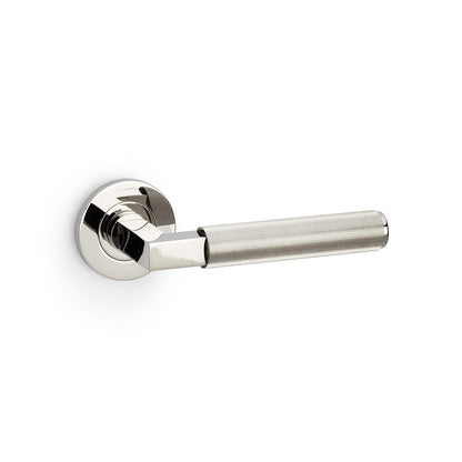 Reeded Hurricane Lever on Round Rose