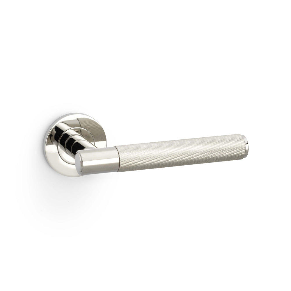 Knurled Spitfire Lever on Round Rose