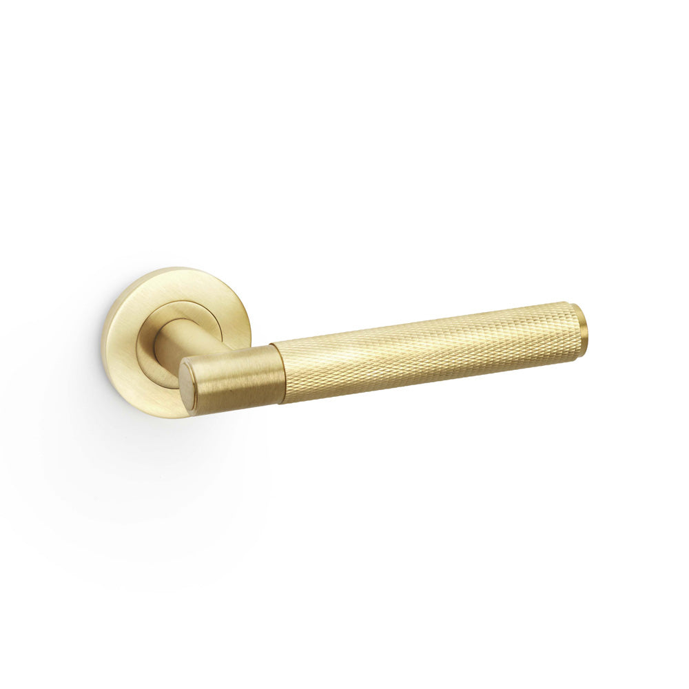 Knurled Spitfire Lever on Round Rose