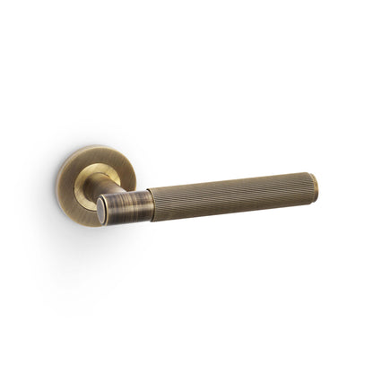 Reeded Spitfire Lever on Round Rose