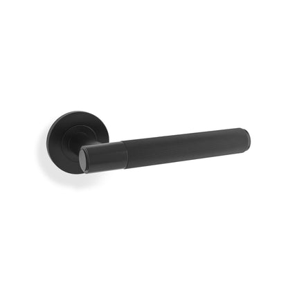 Reeded Spitfire Lever on Round Rose