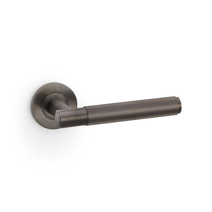 Reeded Spitfire Lever on Round Rose