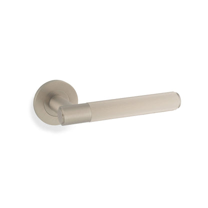 Reeded Spitfire Lever on Round Rose