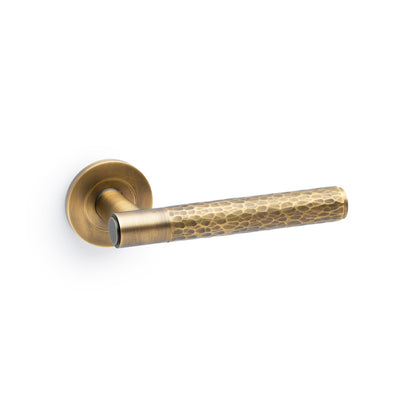 Hammered Spitfire Lever on Round Rose
