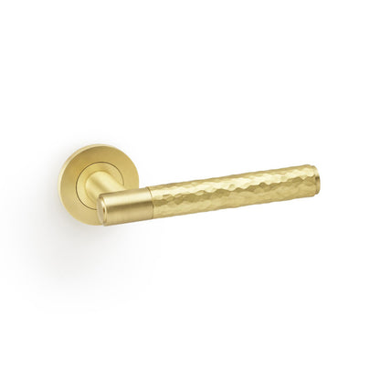Hammered Spitfire Lever on Round Rose