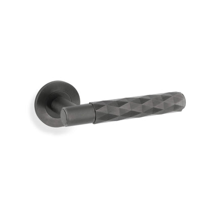 Diamond Cut Spitfire Lever on Round Rose