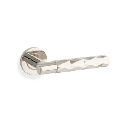 Diamond Cut Spitfire Lever on Round Rose