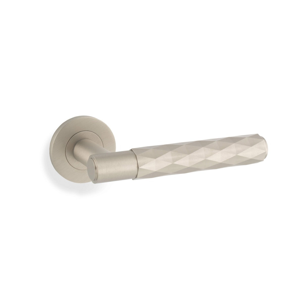 Diamond Cut Spitfire Lever on Round Rose