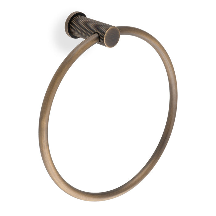 Brunel Diamond Knurled Towel Ring
