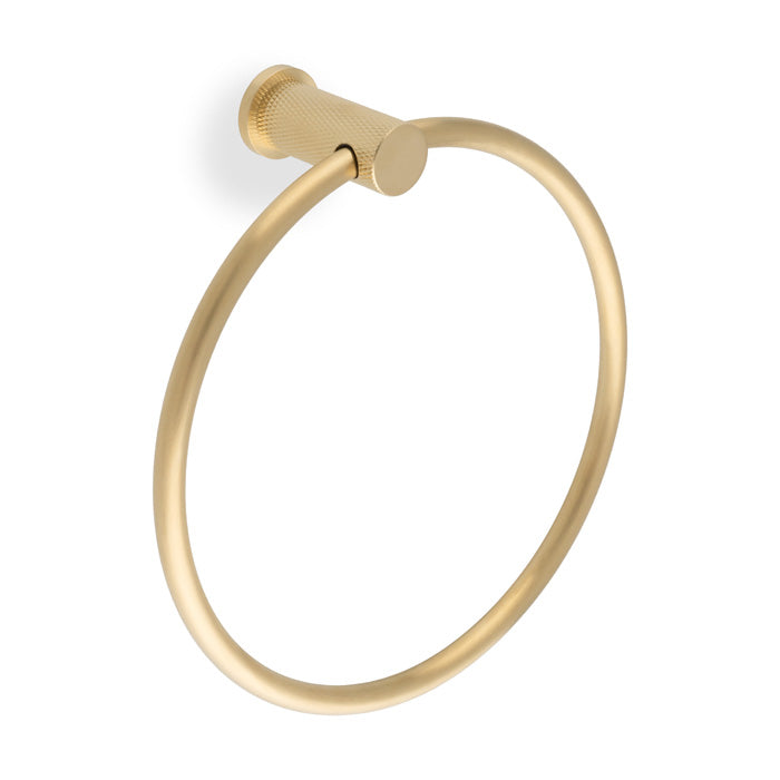 Brunel Diamond Knurled Towel Ring
