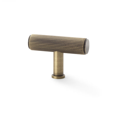 Crispin Reeded T-bar Cupboard Knob 55mm Dia.