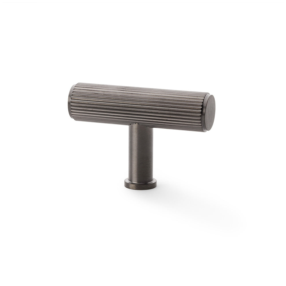 Crispin Reeded T-bar Cupboard Knob 55mm Dia.