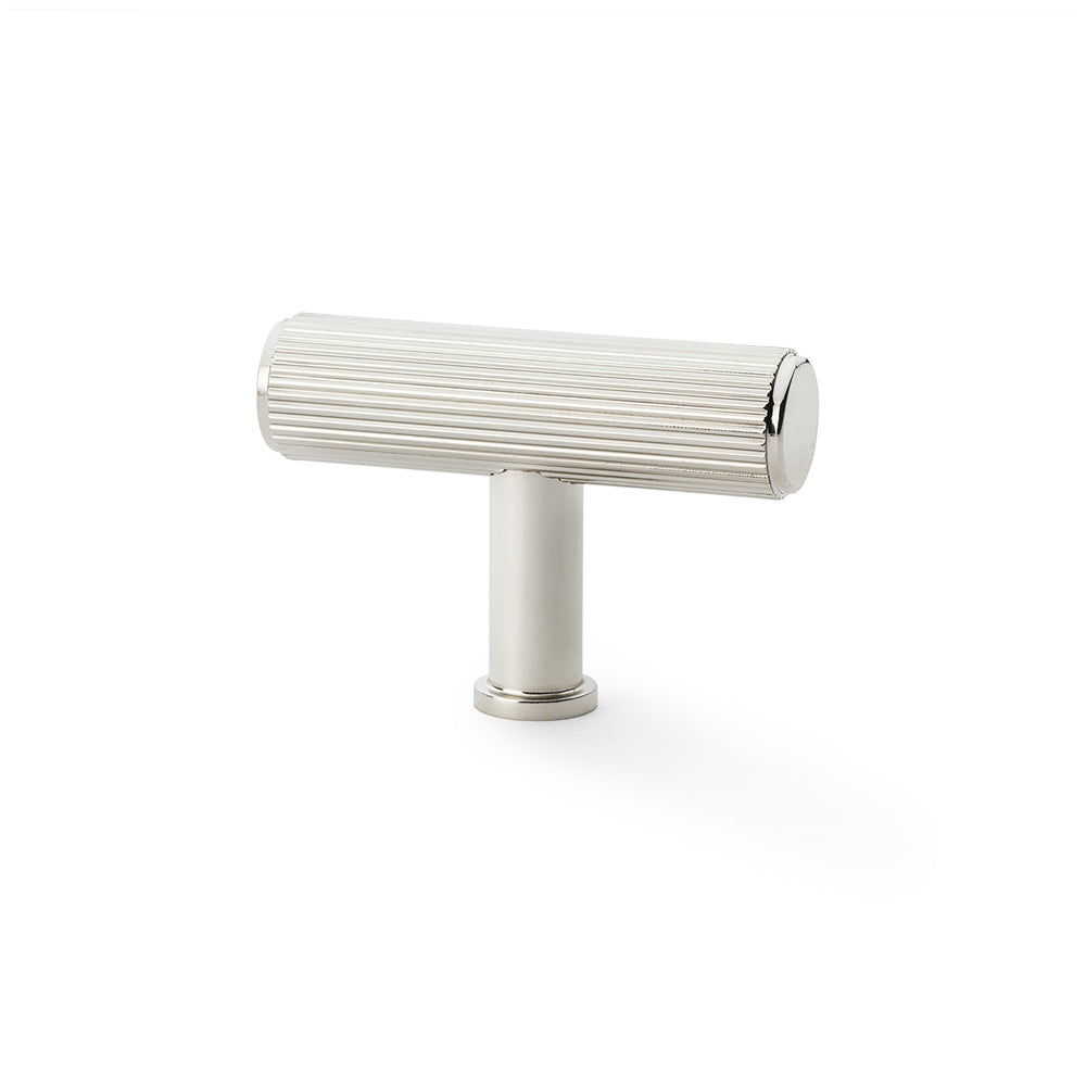 Crispin Reeded T-bar Cupboard Knob 55mm Dia.