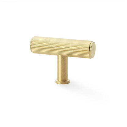 Crispin Reeded T-bar Cupboard Knob 55mm Dia.