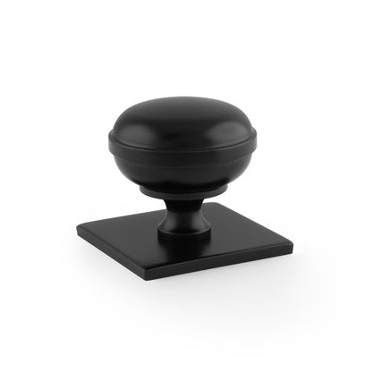 Quantock Cupboard Knob on Square Backplate