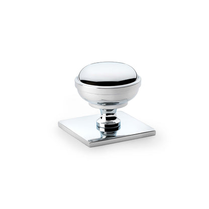 Quantock Cupboard Knob on Square Backplate