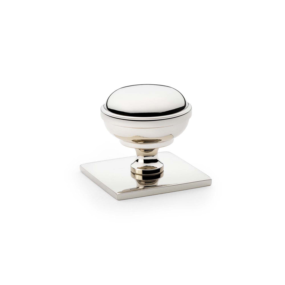 Quantock Cupboard Knob on Square Backplate