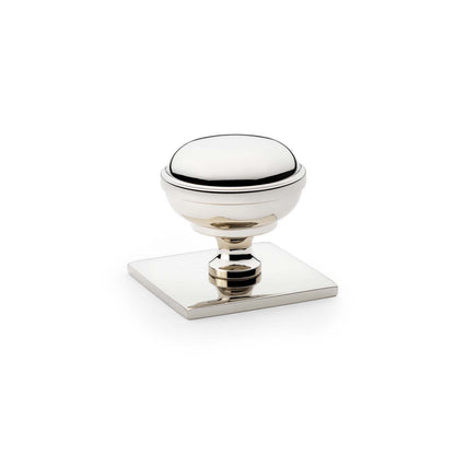 Quantock Cupboard Knob on Square Backplate