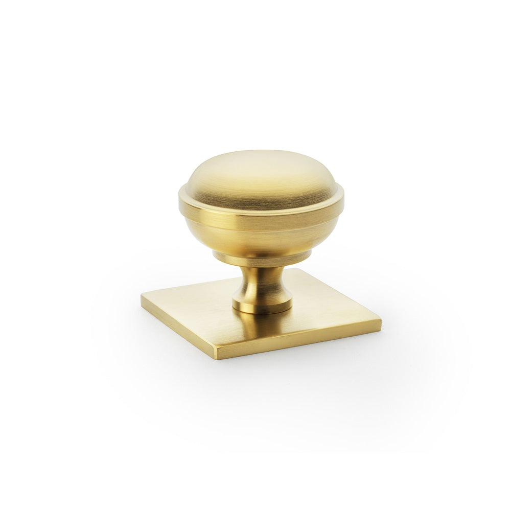 Quantock Cupboard Knob on Square Backplate