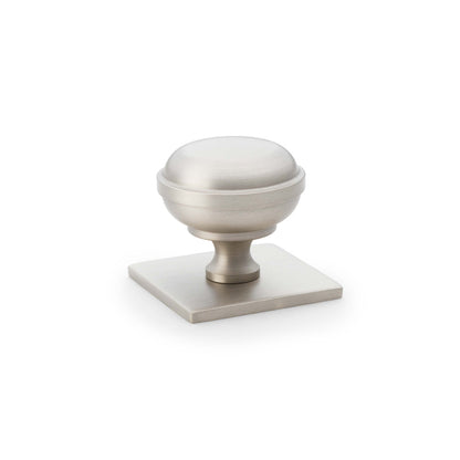 Quantock Cupboard Knob on Square Backplate
