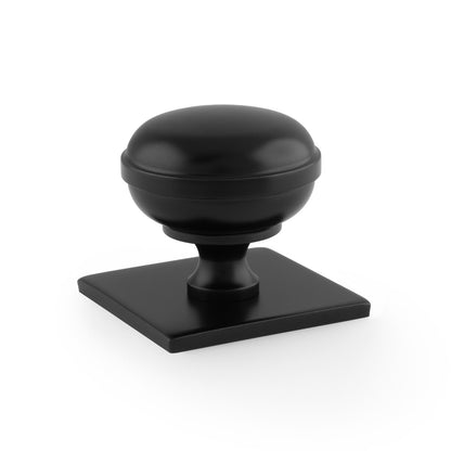 Quantock Cupboard Knob on Square Backplate