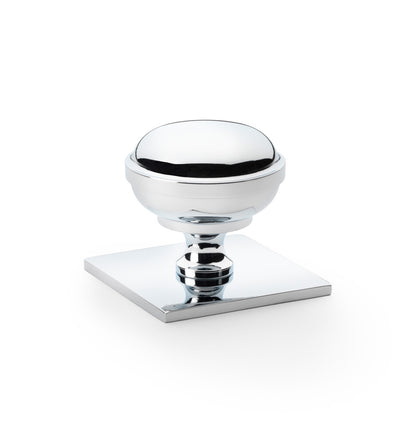 Quantock Cupboard Knob on Square Backplate