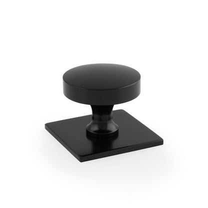Bullion Cupboard Knob on Square Backplate 38mm Dia.