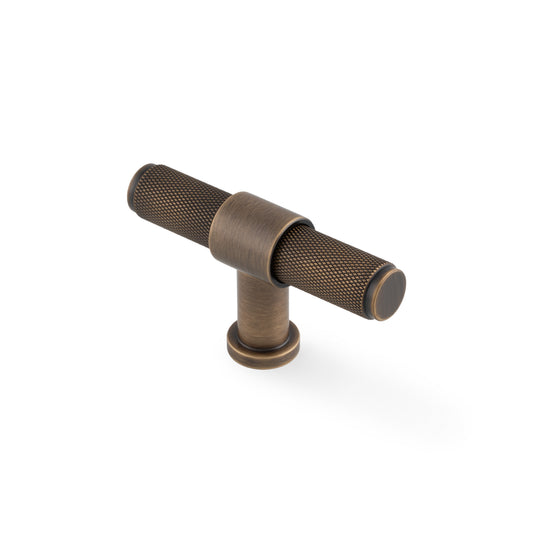 Kingston Knurled T-Bar Cupboard Knob 80mm Length