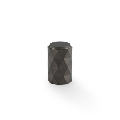 Diamond Cut Cylinder Cabinet Knob 30mm Dia.
