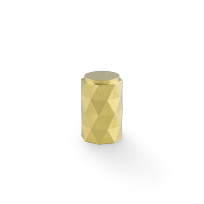 Diamond Cut Cylinder Cabinet Knob 30mm Dia.