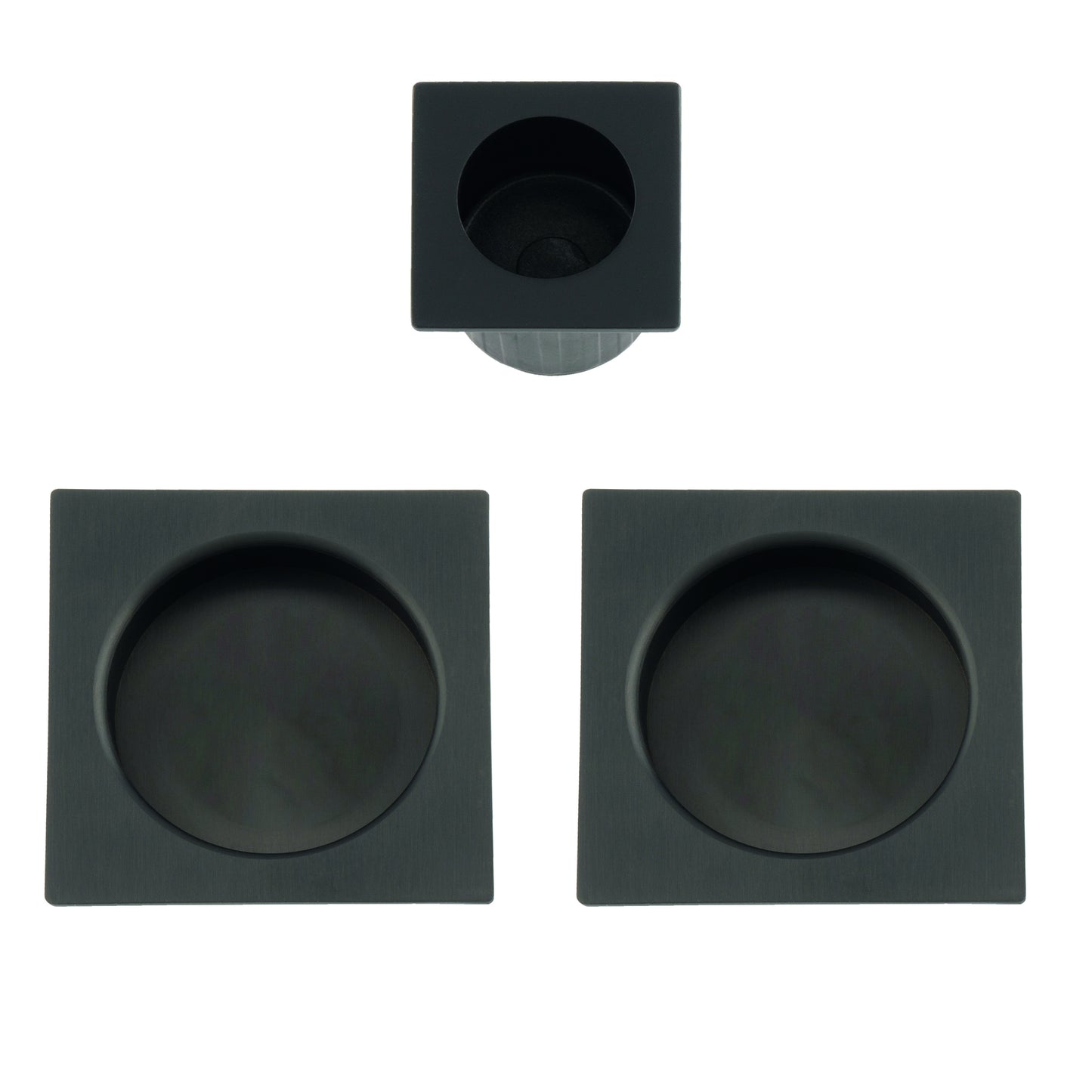 Square sliding door pull kit