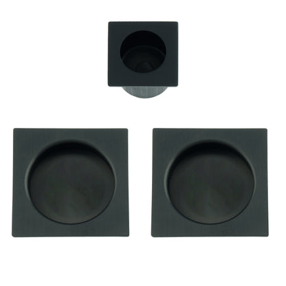 Square sliding door pull kit