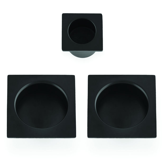 Square sliding door pull kit