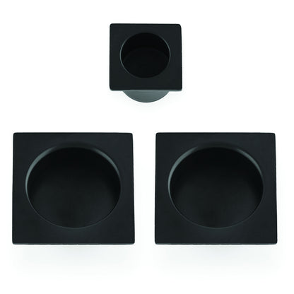 Square sliding door pull kit