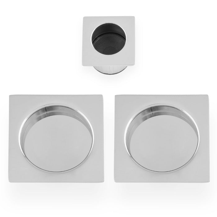 Square sliding door pull kit