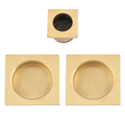 Square sliding door pull kit