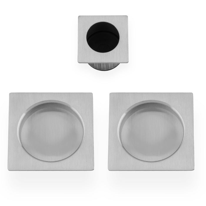 Square sliding door pull kit