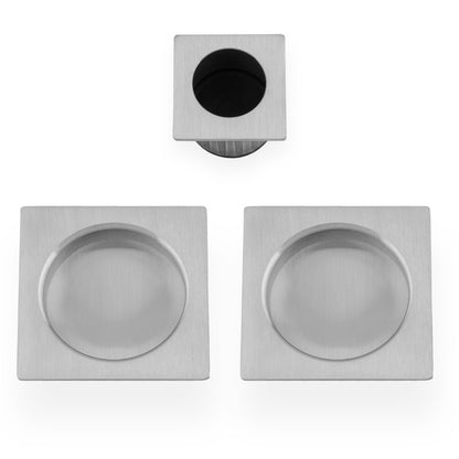 Square sliding door pull kit