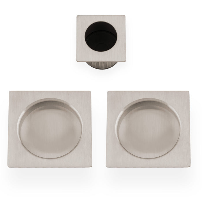 Square sliding door pull kit