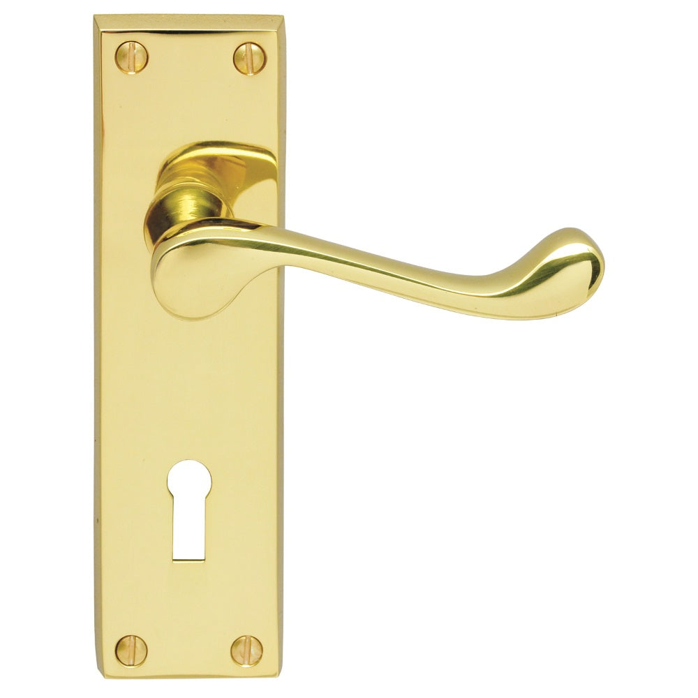 Victorian Scroll Lever on Backplate
