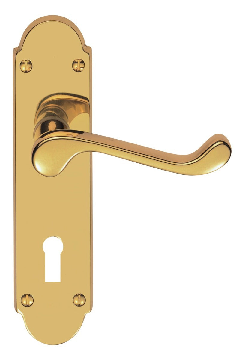 Victorian Scroll Lever On Shaped Backplate - (Contract Range)