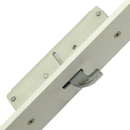 Latch Deadbolt 2 Hooks Flat 44mm White Faceplate Double Spindle Multipoint Door Lock