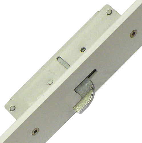 Latch Deadbolt 2 Hooks Flat 44mm White Faceplate Double Spindle Multipoint Door Lock