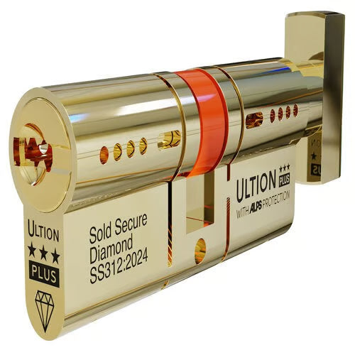 Euro Key & Turn Cylinders British Standard Kitemarked TS007 3* - Brass or Chrome Finish
