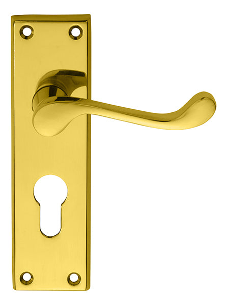 Victorian Scroll Lever on Backplate